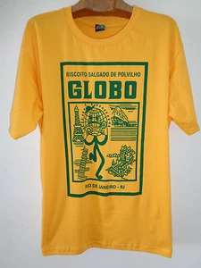 T-SHIRT - BISCOITO GLOBO COOKIES - RIO DE JANEIRO COPACABANA BEACH BRAZIL - Picture 1 of 5