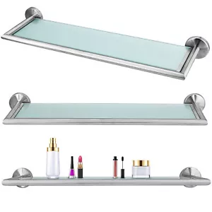 Edelstahl Badregal Glasregal Badezimmer Wandregal Bad Glasablage Ablage rostfrei - Bild 1 von 11