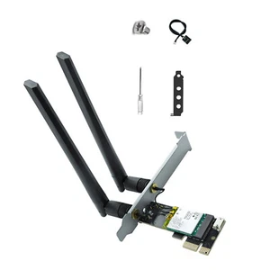 WiFi Card Bluetooth Network 2.4G+5.8G+6G 6E AX210 5.3 Adapter PC TRI- Band - Picture 1 of 9