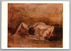 THE WRESTLERS by Thomas Eakins 1898 Gay Interest 1980's postcard E2 - Picture 1 of 2