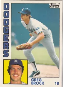 KOSTENLOSER VERSAND - NEUWERTIG - 1984 Topps Tiffany #555 Greg Brock DODGERS PLUS BONUSKARTEN - Bild 1 von 2