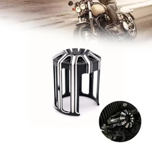 Motorcycle Oil Filter Cover Cap Trim Edge cut Black For Harley Road King Glide - Foto 1 di 9