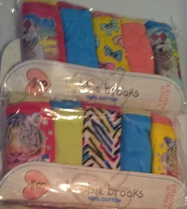 Girls Panties 5 Pair Pack Size 8 or 10 Cotton Dogs-Tigers Animals Everyday NEW - Picture 1 of 13