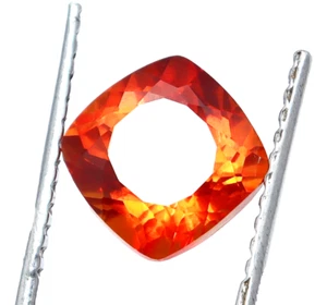 Piedra preciosa suelta facetada corte cojín zafiro naranja natural de 5,30 quilates certificado - Imagen 1 de 6