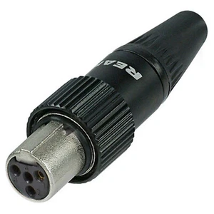 REAN Mini-Xlr 4-Pol Fiche Verrouillé Femelle Neutrik Shure Mère RT4FCT-B - Bild 1 von 6