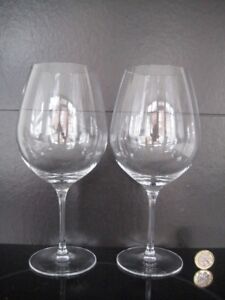 2  X  DARTINGTON CRYSTAL WINEMASTER LARGE BURGUNDY WINE MASTER GLASSES (PAIR) 9"