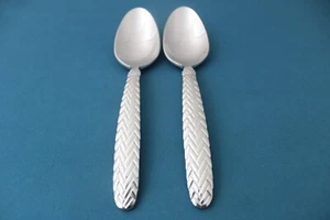 2 Place Oval Soup Spoons Ralph Lauren EQUESTRIAN BRAID 18/10 Indonesia 7 1/8" - Picture 1 of 5