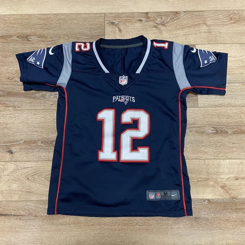 Nike Tom Brady New England Patriots #12 NFL Football Jersey Youth Medium Cover
