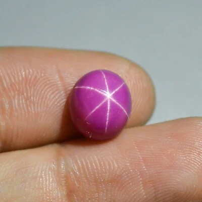 5 Cts Lab Created Pink Star Ruby Cabs Loose Gems For Making Jewelry 10X8X5 mm - Image 1 of 3