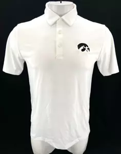 NEW UI Iowa Hawkeyes Columbia Golf White Omni-Wick Drive Polo SS Shirt Men's M - Picture 1 of 9