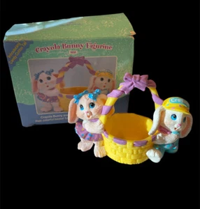 VTG 1991 Hallmark Crayola Bunny + Candy Cottontail Figurine Easter In Box - Picture 1 of 7