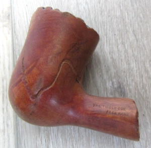 THE TINDER BOX FREE HAND VINTAGE WOODEN SMOKING PIPE ISRAEL - Picture 1 of 5