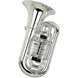 Cool Wind CTU-200 Metallic Series 4-Valve Plastic BBb Tuba Silver - Picture 1 of 1