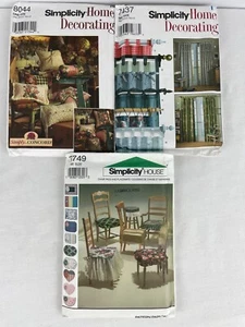 Vintage Simplicity Home House Decor Sewing Patterns #7437 # 8044 #7749 Uncut - Picture 1 of 1