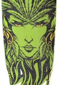 Vintage Santa Cruz Pro Reefer Cannabis Leaf Woman's Face 3' Skateboard Complete - Picture 1 of 16