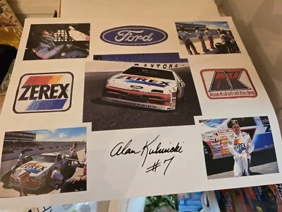 Alan Kulwicki Zerex / Ford Nascar Poster  16x20 - Image 1 of 2
