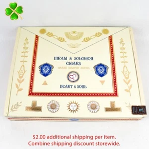 Hiram & Solomon Heart & Soul Toro Empty Wood Cigar Box 8.5" x 6.5" x 1.25" - Picture 1 of 12