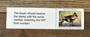 WTDstamps - 2001 ALASKA - LotP - State Duck Stamp - Mint OG NH **HUNTER TYPE** - Picture 1 of 2