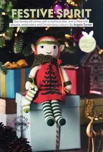 ~ Strickanleitung zum Ausziehen für entzückende Weihnachtselfe Puppe ~ - Bild 1 von 2