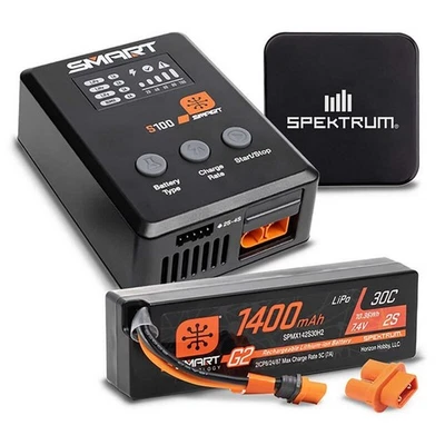 Spektrum SPMXPSS215I Smart Powerstage Bundle 1400mAh 2S 30C IiPoIC2 - S100 Lader