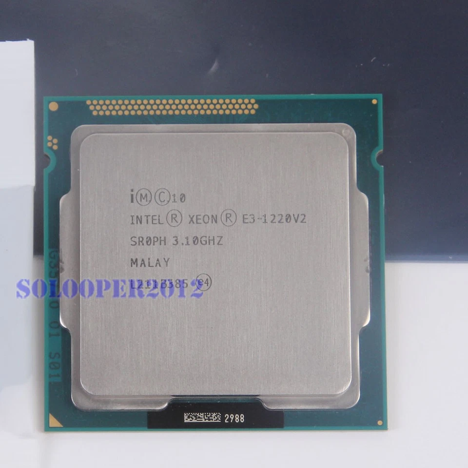 Free shipping Intel Xeon E3-1220 V2 LGA 1155 (SR0PH) CPU Processor 3.1 GHz - Image 1 of 1