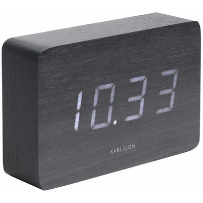 Karlsson Not Square Alarm Table Clock - Black - Image 1 of 2