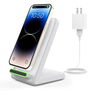 Wireless Charger, 15W Fast Wireless Charging Stand, Kabellose Ladestation... - Bild 1 von 7