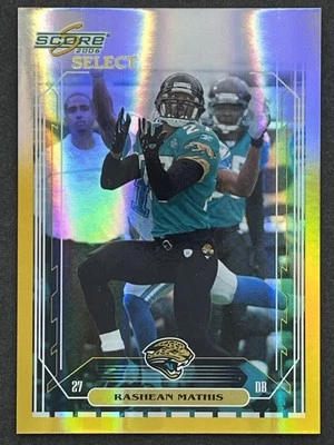 2006 Score Select Rashean Mathis Gold Zone /50 #131 Jacksonville Jaguars - Image 1 of 2