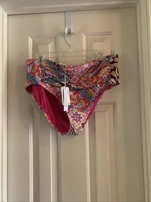 Bleu Rod Beattie Multi Plus Size 18W Boho Print Tummy Control Swim Bottom US - Image 1 of 4