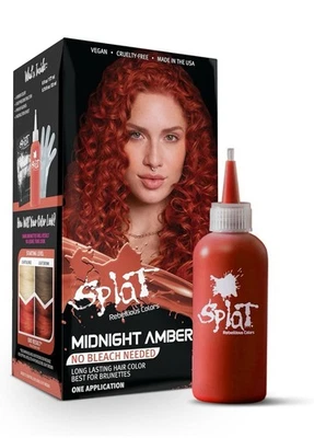 Kit de tinte para cabello semipermanente ámbar medianoche Splat sin necesidad de blanqueador lote de 2 NUEVO Foto 1 de 4