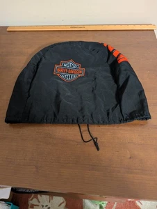 Harley Davidson Motorcycles Drawstring Cinch Backpack Bag Black Logo - Foto 1 di 3