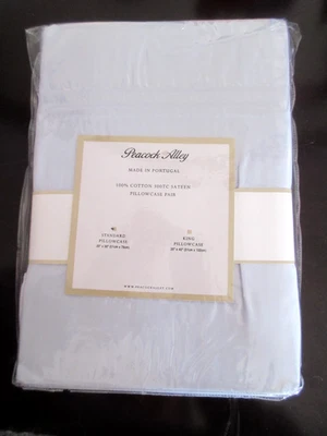 Peacock Alley 100% хлопок сатин детский синий две стандартные наволочки - Изображение 1 из 4