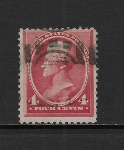 ESTADOS UNIDOS SCOTT 215 USADO FINO - EMISIÓN DE BILLETES CARMINE 1888 4c (D5) - Imagen 1 de 2