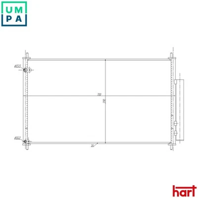 CONDENSER AIR CONDITIONING 636 992 FOR HONDA J37A2/J37A3 3.7L J35A8 3.5L 6cyl - Image 1 of 4