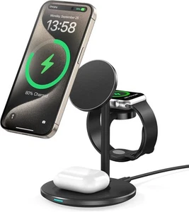Mag-Safe 15W Indukcyjna stacja ładująca do iPhone 15 i 14, USB-C TOWAR B - Zdjęcie 1 z 4