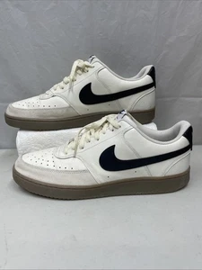 Nike Court Vision Low Men's Size 13 US Sail Black White Sneakers FQ8075-133 - Picture 1 of 6