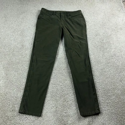 Pantalones Lululemon Para Hombres 33 Verde ABC Calce Ajustado Utilitech Duradero Lona Informal 33x33 Foto 1 de 4