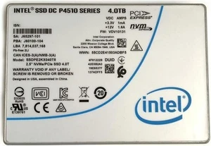 Intel DC P4510 4TB, 2.5" Internal Solid State Drive (SSDPE2KX040T8) - Picture 1 of 1