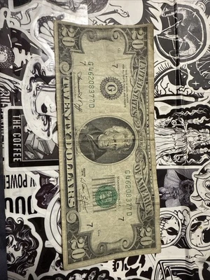 1974 20 Dollar Bill G46208377 D - Image 1 of 2