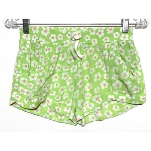 Billabong Green Floral Mad For You Shorts Viscose Pockets Drawstring Girls L - Picture 1 of 7
