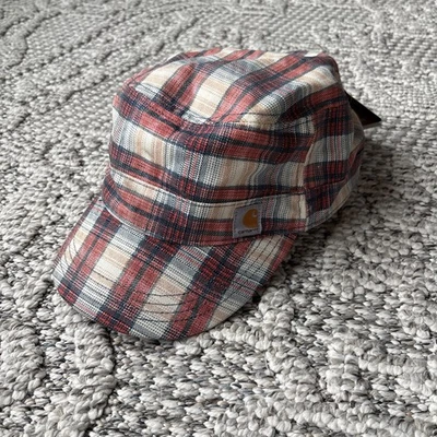 Gorra plana Carhartt para mujer sombrero a cuadros bolsillo oculto interior nunca usada  Foto 1 de 4
