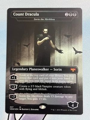 MTG Innistrad Crimson Vow #337 Count Dracula Borderless Foil NM - Image 1 of 2