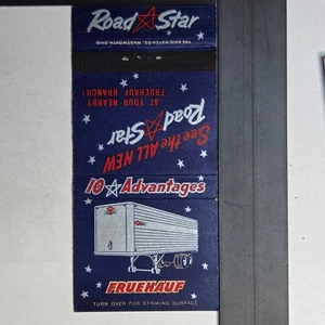 Fruehauf Road Star Vintage Trailer Branches Matchbook - Picture 1 of 3