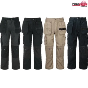 PANTALONES DE TRABAJO EXTREMOS TUFFSTUFF BOLSILLOS RODILLERAS PARA HOMBRE 28"-44" ROPA DE TRABAJO CARGA - Imagen 1 de 5