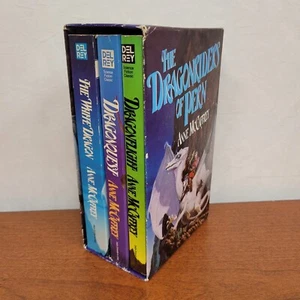 LOT of 3 Dragonriders of Pern SLIPCASE BOX SET Ann McCaffrey (Vtg 1984 Del Rey) - Picture 1 of 18