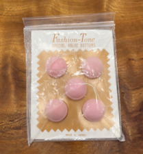 Vintage Fashion-Tone Special Value Buttons 5/Card Pink Plastic 7/8"