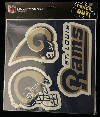 NFL St Louis Rams STL RARO Hoja Multi-Imán 3 Piezas Forever Collectibles Foto 1 de 4