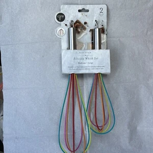 CORE KITCHEN 2 PIECE RAINBOW SILICONE WHISK SET - NEW - Picture 1 of 8