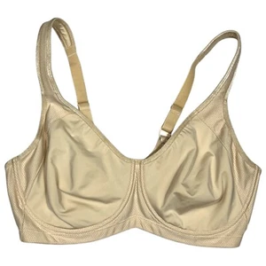 Title Nine Womens Cuz She Says So Underwire Sports Bra Size 36D Beige Unpadded - Picture 1 of 6