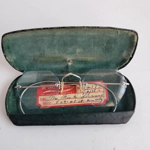 Shuron Spectacle Eyeglasses Rimless Wire Octagon Case Union City NJ 1935 - Picture 1 of 14